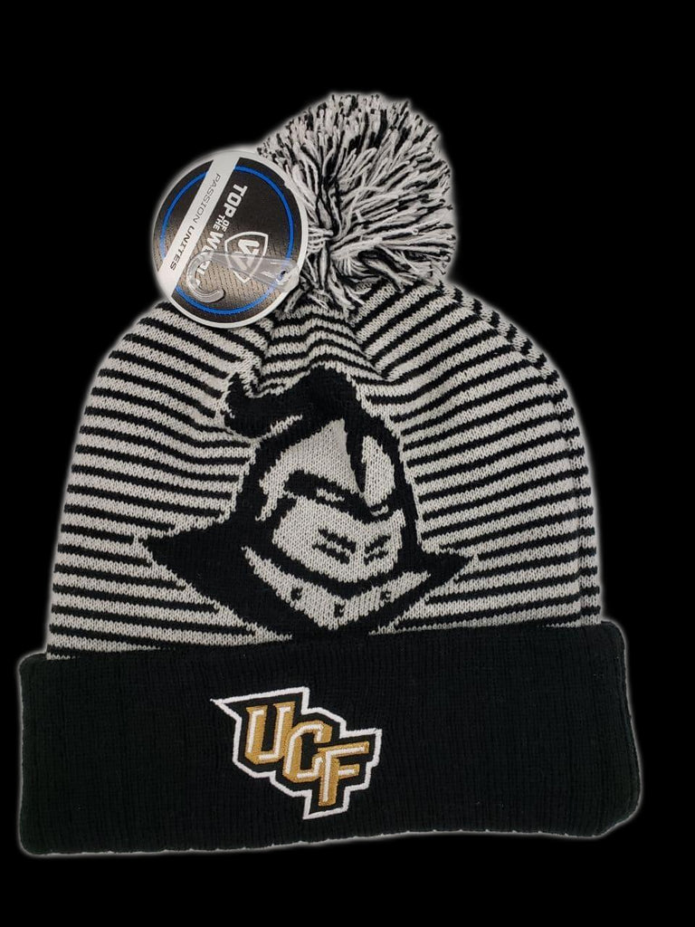Top Of The World NCAA Men's Central Florida Knights (UCF) Line Up Cuffed Knit Beanie Black/Grey One Size