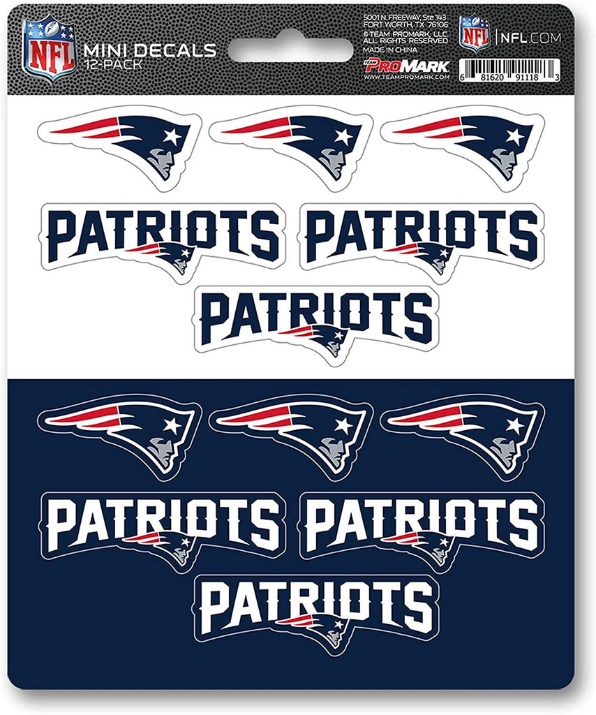 Fanmats NFL New England Patriots Mini Decals 12-Pack