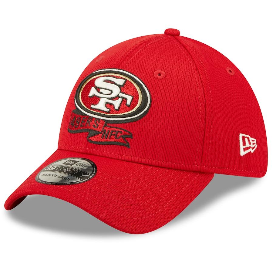 Men's New Era Scarlet San Francisco 49ers 2022 Sideline 39THIRTY Coaches Flex Hat