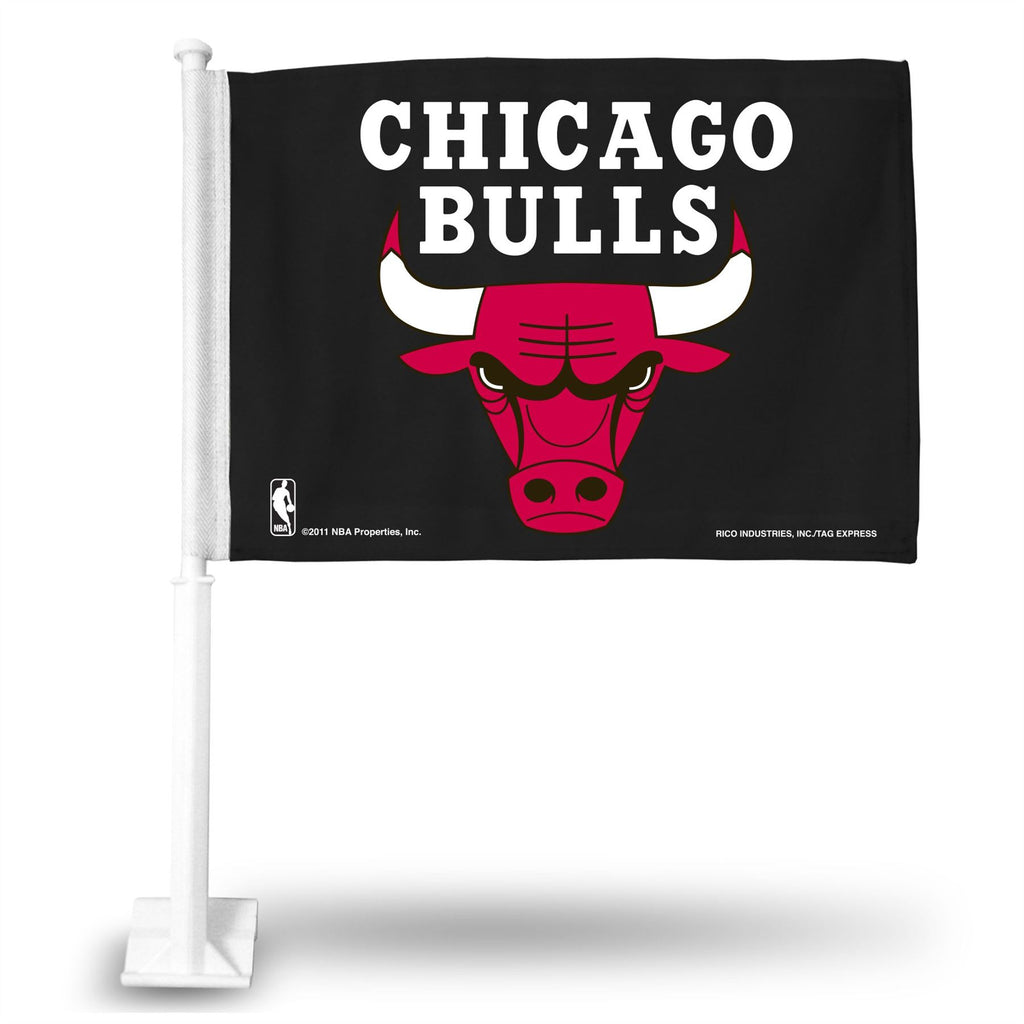 Rico NBA Chicago Bulls Car Flag Black 15" x 11"