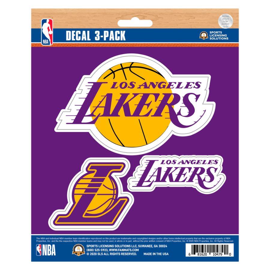 Fanmats NBA Los Angeles Lakers Team Decal - Pack of 3