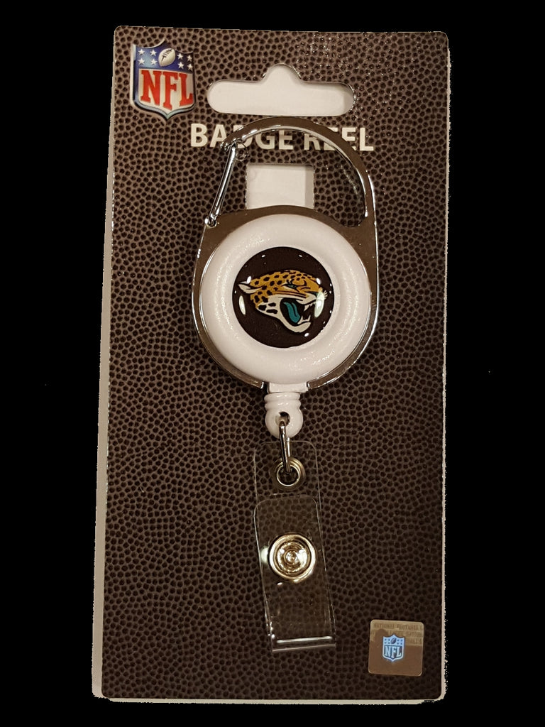 Aminco NFL Jacksonville Jaguars Premium Retractable Deluxe Clip Badge Reel