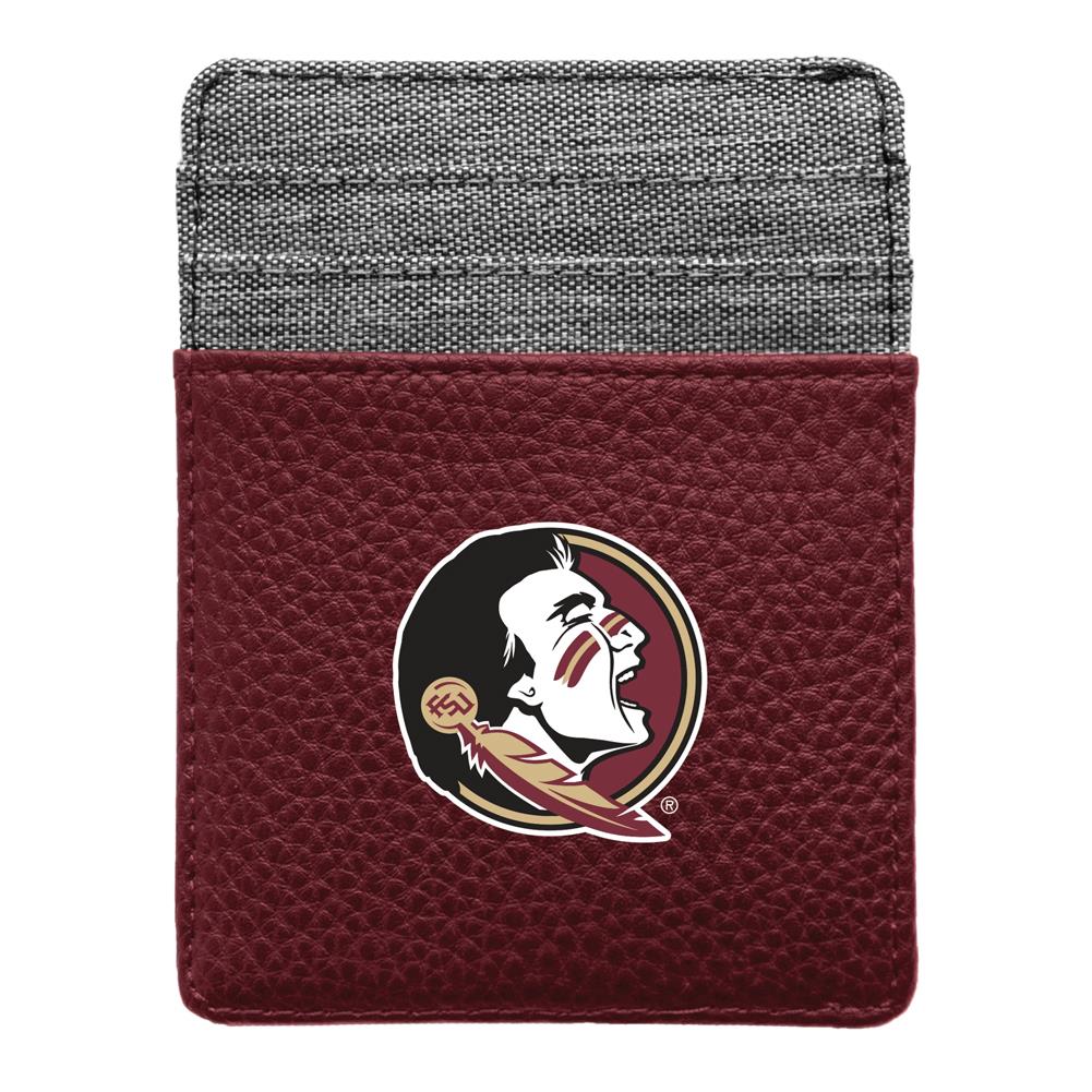 Little Earth NCAA Unisex Florida State Seminoles Pebble Front Pocket Wallet Burgundy One Size