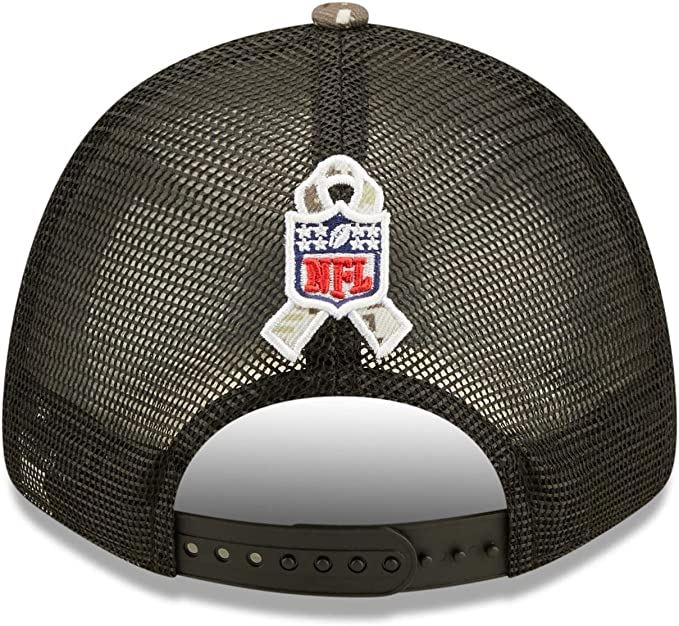 Men's New Era Black/Camo Las Vegas Raiders 2022 Salute to Service 9FORTY Snapback Trucker Hat