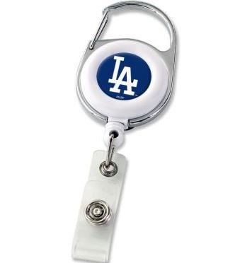 Aminco MLB Los Angeles Dodgers Premium Retractable Deluxe Clip Badge Reel