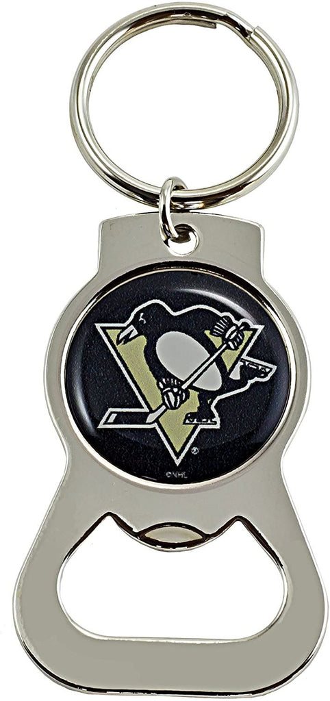 Aminco NHL Pittsburgh Penguins Bottle Opener Keychain Chrome