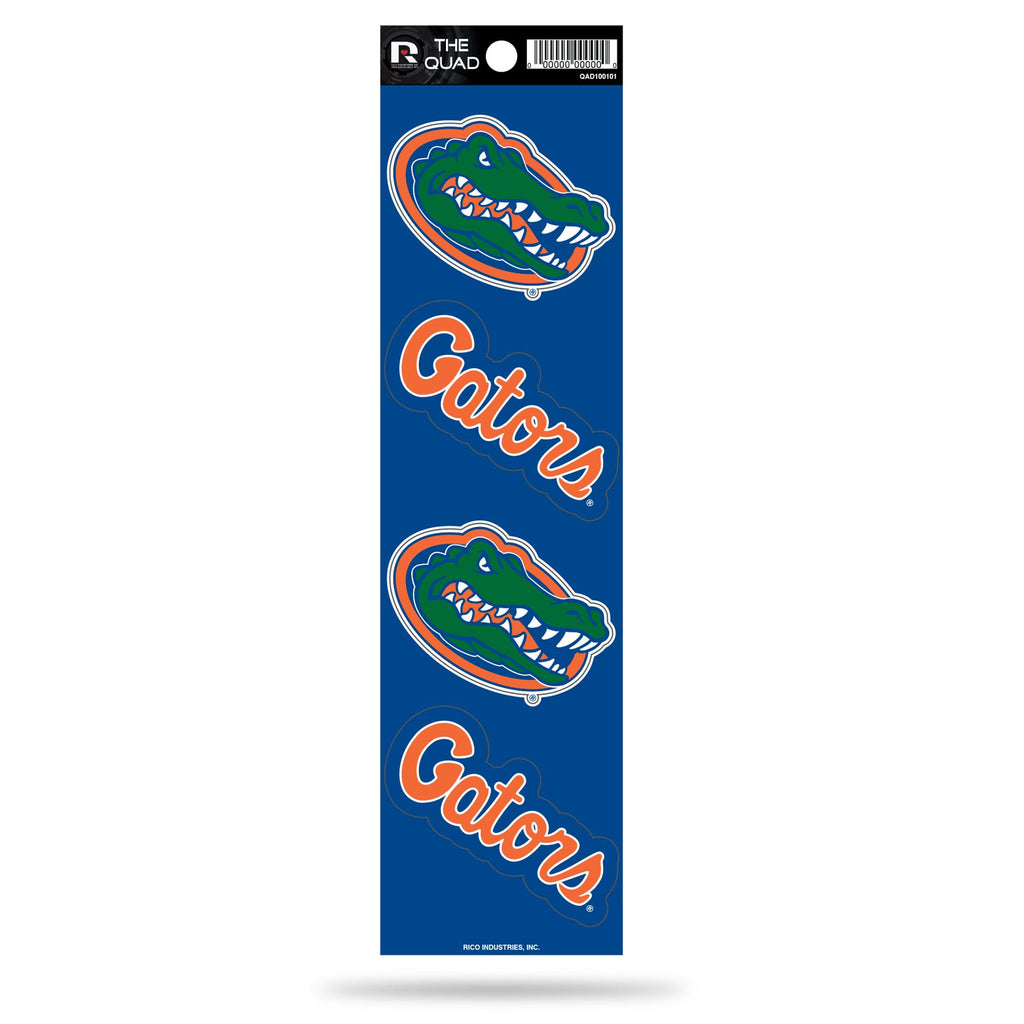Rico NCAA Florida Gators The Quad 4 Pack Auto Decal Car Sticker Set QAD