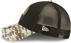 New Era NFL Men's Minnesota Vikings 2022 Salute To Service 9Forty Snapback Adjustable Hat Black/Digital Camo
