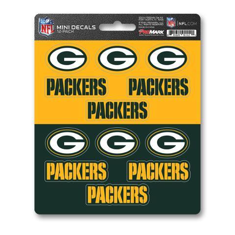 Fanmats NFL Green Bay Packers Mini Decals 12-Pack