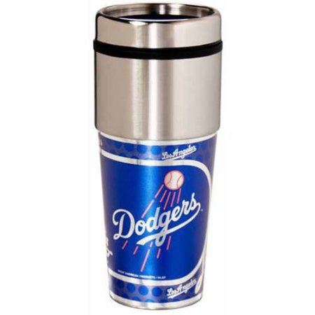 Great American Products MLB Los Angeles Dodgers Stainless Steel Travel Tumbler with Metallic Graphics 16 oz