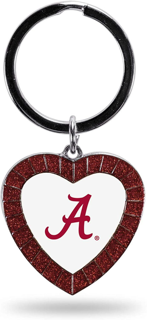 Rico NCAA Alabama Crimson Tide Rhinestone Heart Colored Keychain