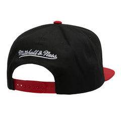 Mitchell & Ness NBA Men's Miami Heat Logo Bill Snapback Adjustable Hat Black/Red