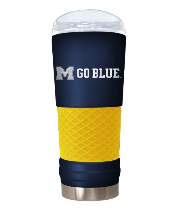 Great American Products NCAA Michigan Wolverines Powder Coated Rally Cry Draft Tumbler 24oz