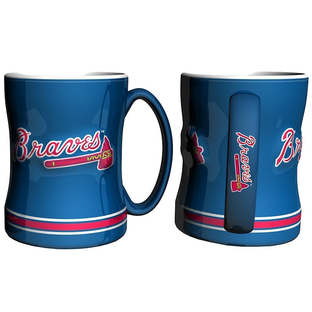 Boelter MLB Atlanta Braves Sculpted Relief Mug Team Color 14oz