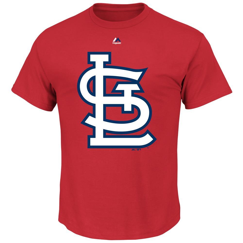 Majestic MLB Men's St. Louis Cardinals Official Logo T-Shirt