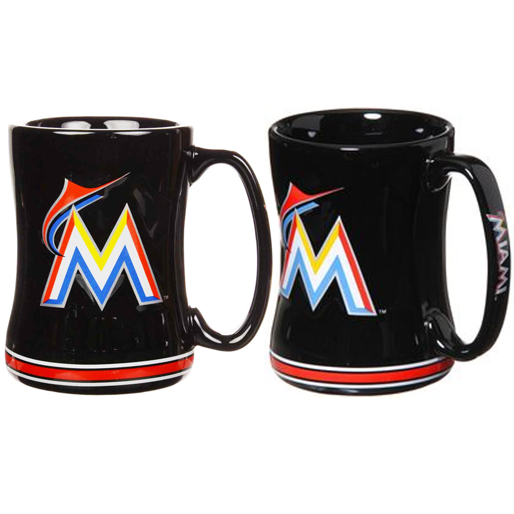 Boelter MLB Miami Marlins Sculpted Relief Mug Team Color 14oz