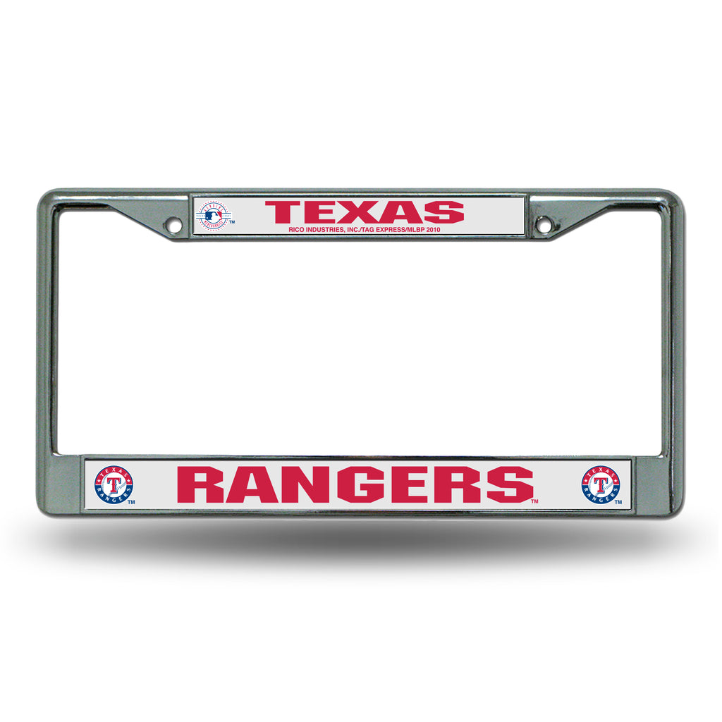 Rico MLB Texas Rangers Auto Tag Chrome Frame FC