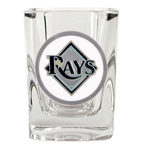 Great American Products MLB Tampa Bay Rays Metal Emblem Square Shot Glass 2oz