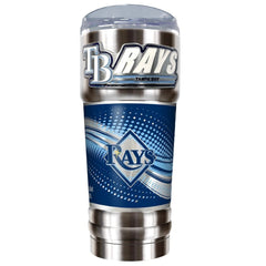 Great American Products MLB Tampa Bay Rays PRO Tumbler with Emblem Silver 32 oz