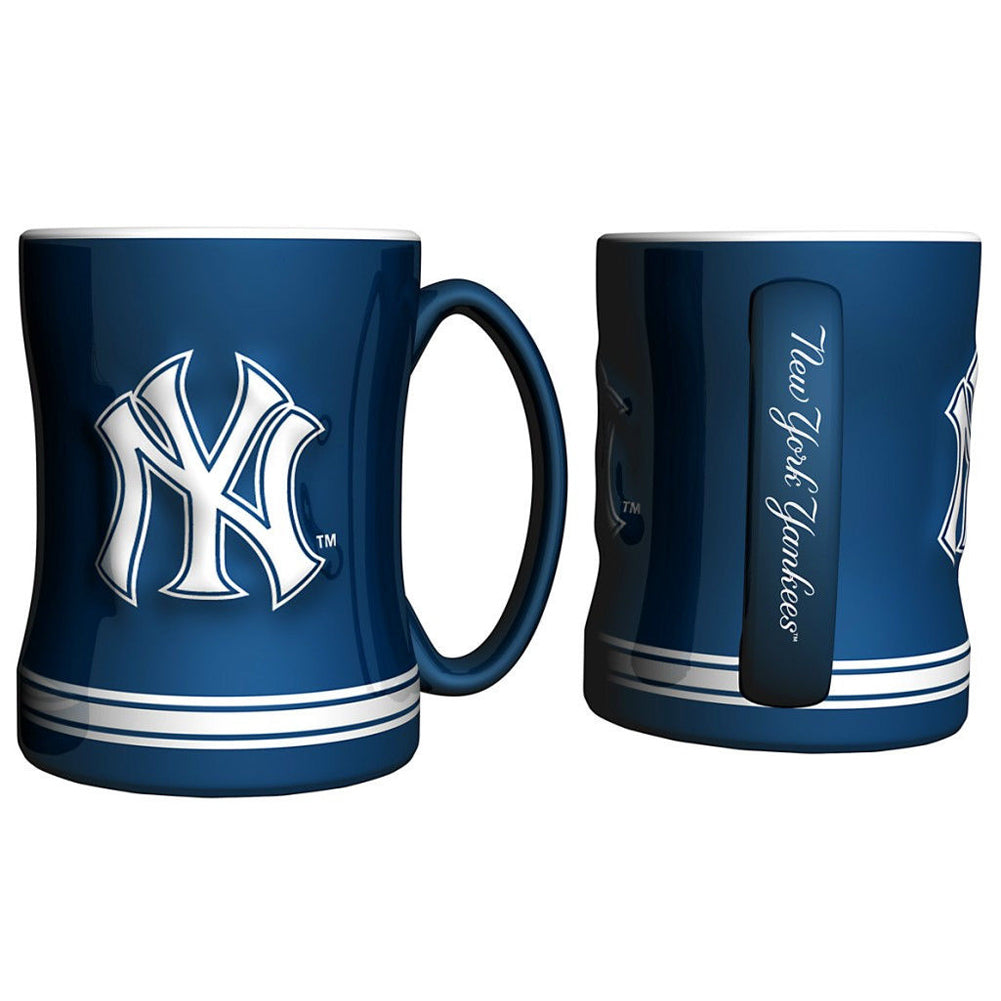 Boelter MLB New York Yankees Sculpted Relief Mug Team Color 14oz