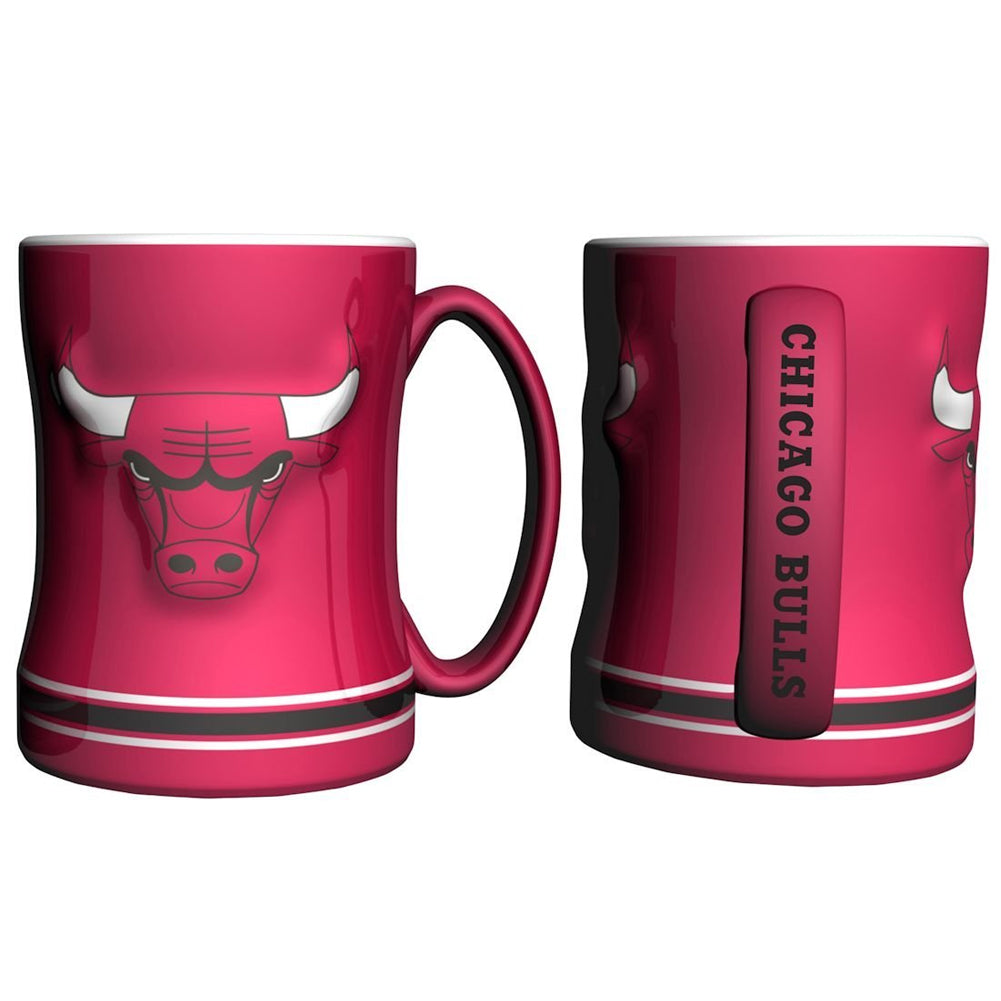 Boelter NBA Chicago Bulls Sculpted Relief Mug Team Color 14oz