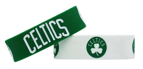 Aminco NBA Boston Celtics 2 Pack Wide Silicone Bracelets