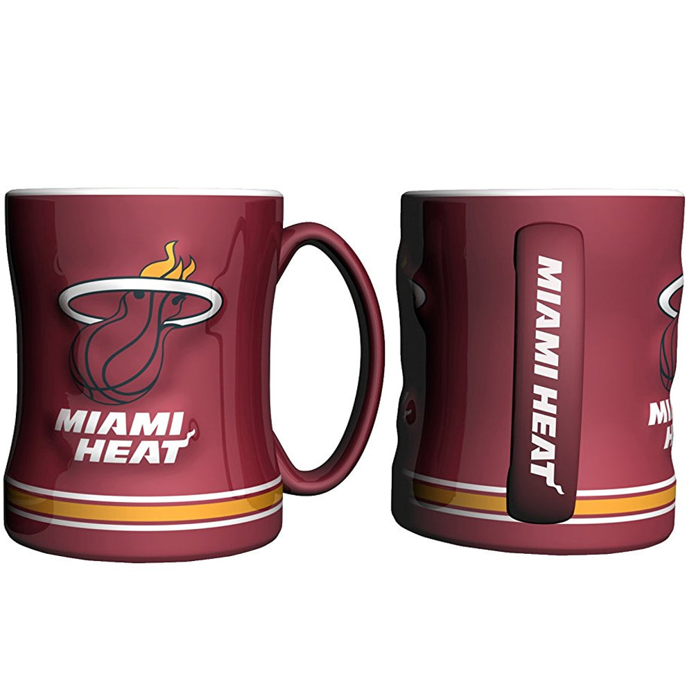 Boelter NBA Miami Heat Sculpted Relief Mug Team Color 14oz