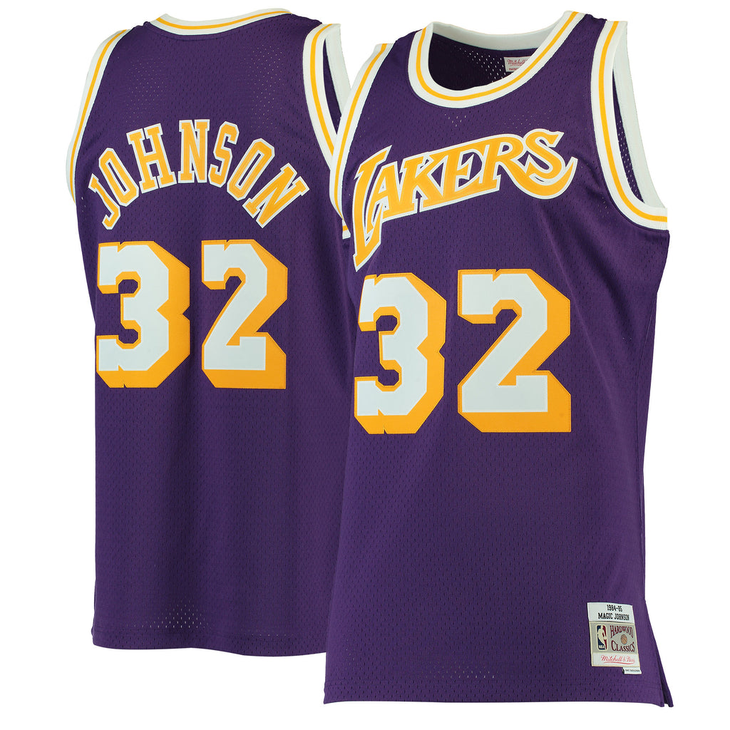 Mitchell & Ness NBA Men's #32 Magic Johnson Los Angeles Lakers Hardwood Classic Swingman Jersey