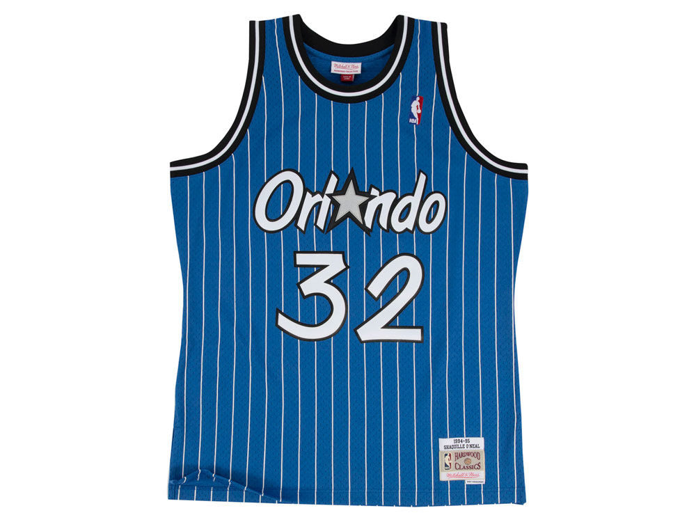 Mitchell & Ness NBA #32 Shaquille O'Neal Men's Orlando Magic Hardwood Classic Swingman Jersey