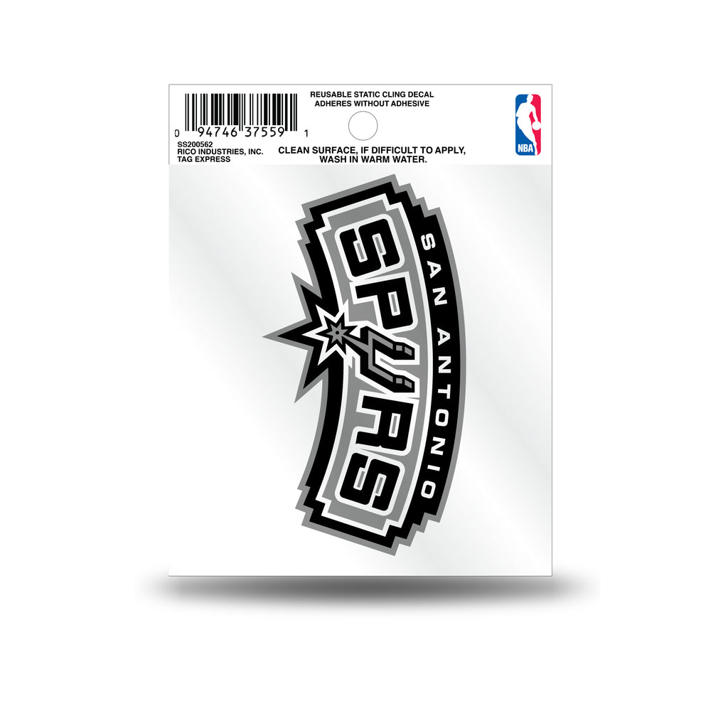 Rico NBA San Antonio Spurs Logo Static Cling Auto Decal Car Sticker Small SS