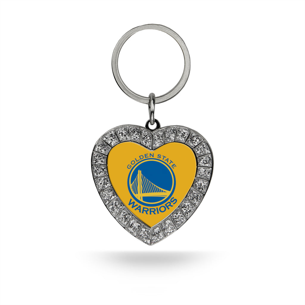 Rico NBA Golden State Warriors Rhinestone Heart Key Chain
