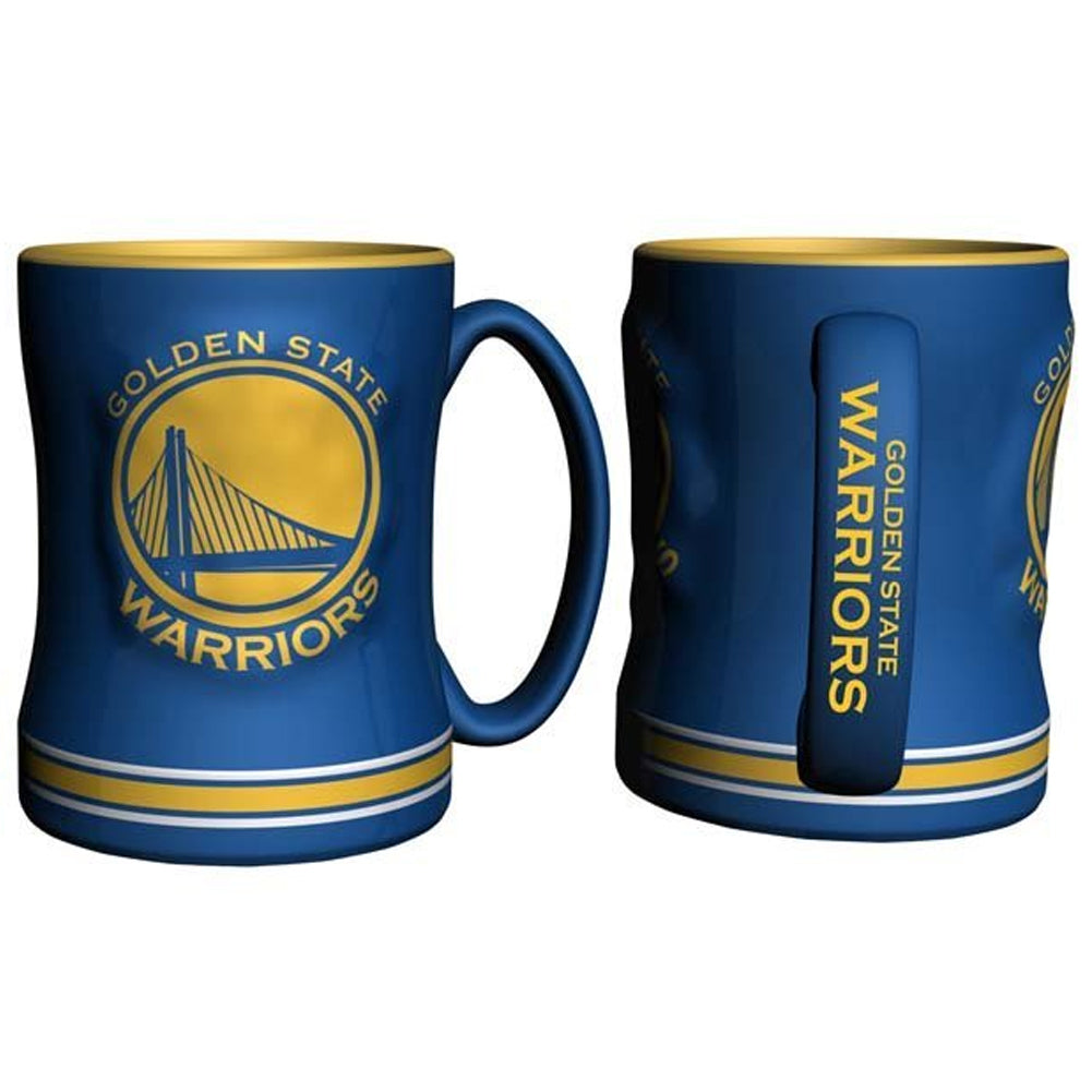 Boelter NBA Golden State Warriors Sculpted Relief Mug Team Color 14oz