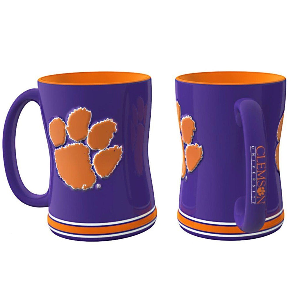 Boelter NCAA Clemson Tigers Sculpted Relief Mug Team Color 14oz