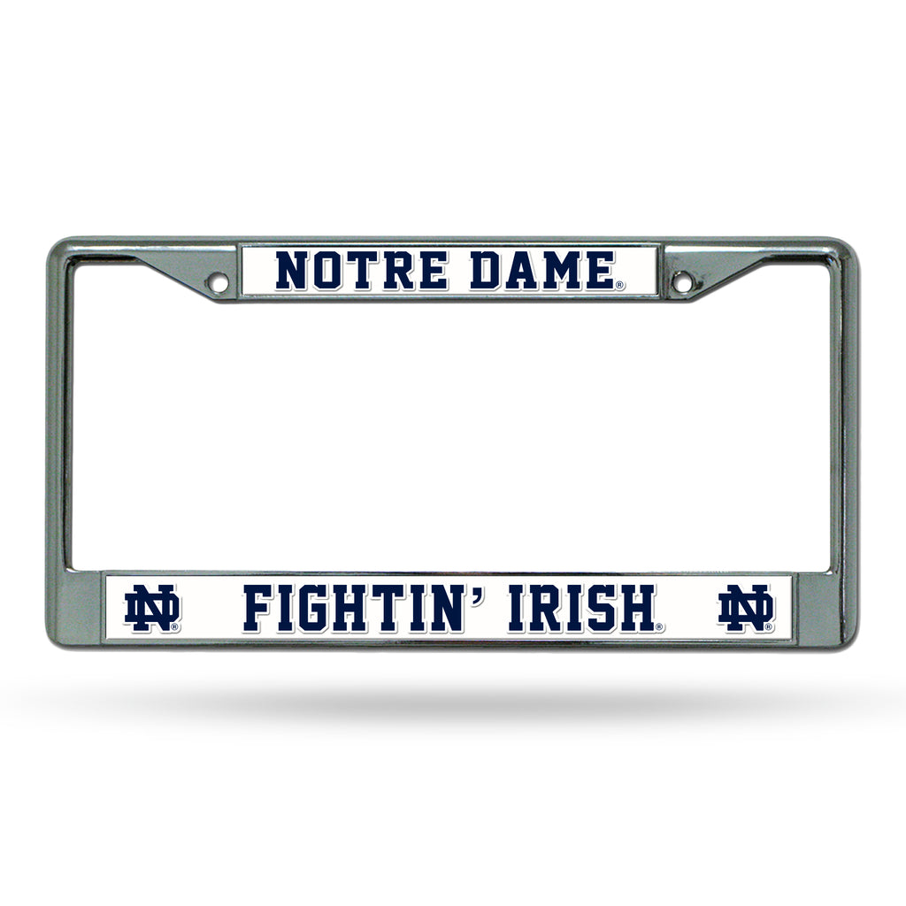 Rico NCAA Notre Dame Fighting Irish Auto Tag Chrome Frame FC