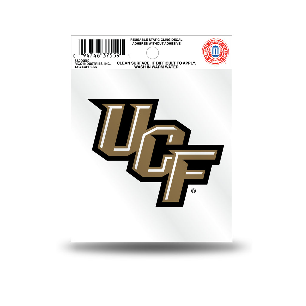 Rico NCAA UCF Knights Logo Static Cling Auto Decal Car Sticker Small SS