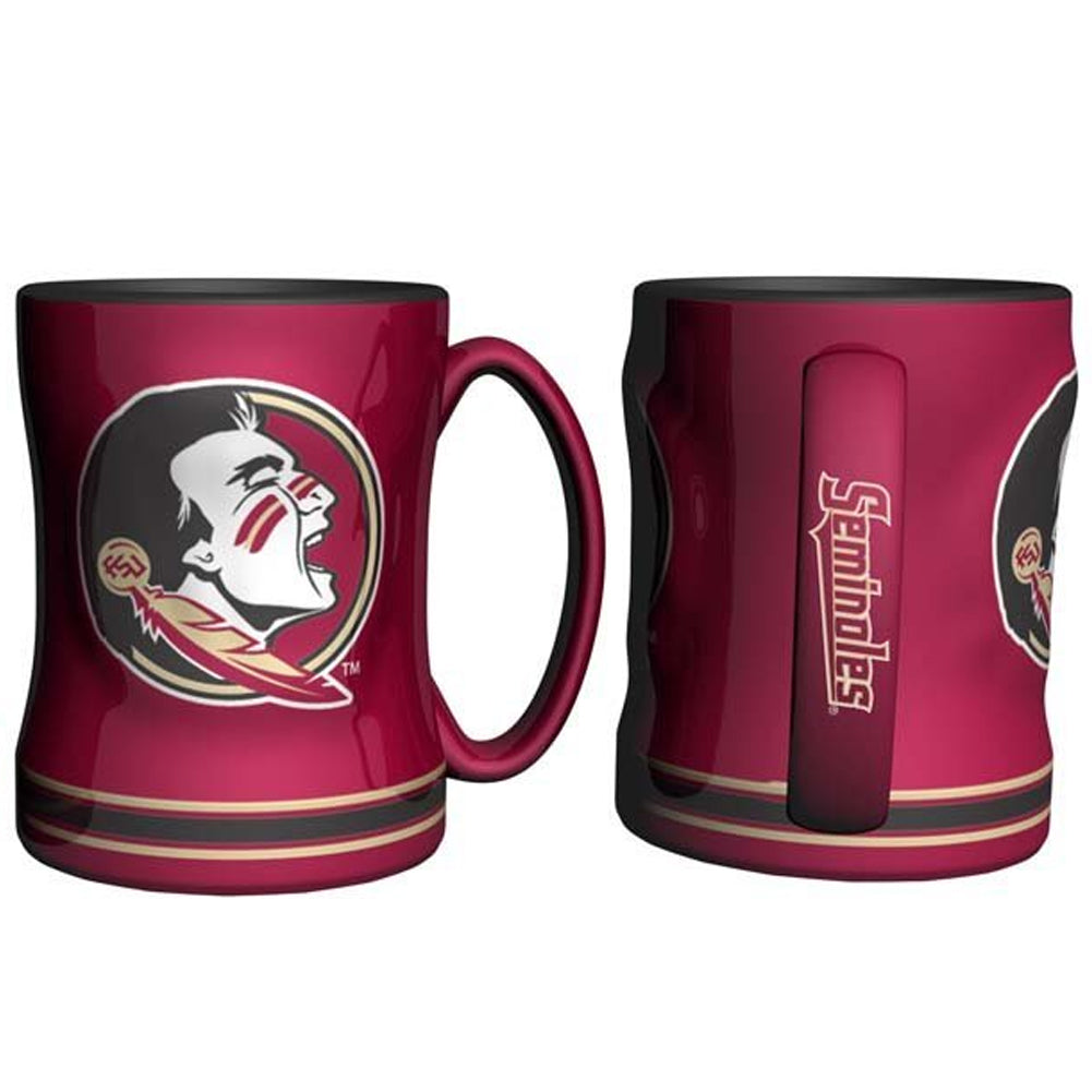 Boelter NCAA Florida State Seminoles Sculpted Relief Mug Team Color 14oz