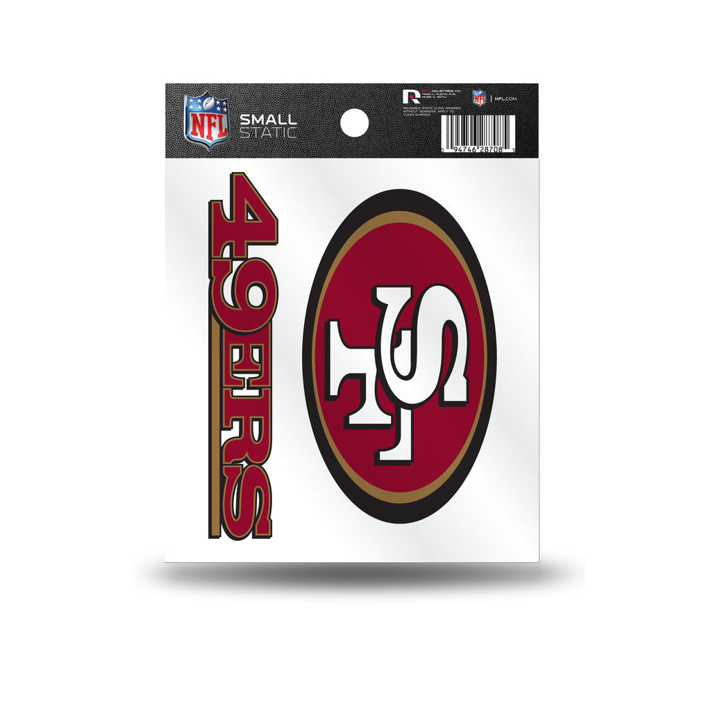 Rico NFL San Francisco 49ers Logo Static Cling Auto Decal Car Sticker Small SS