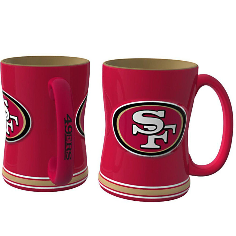 Boelter NFL San Francisco 49ers Sculpted Relief Mug Team Color 14oz