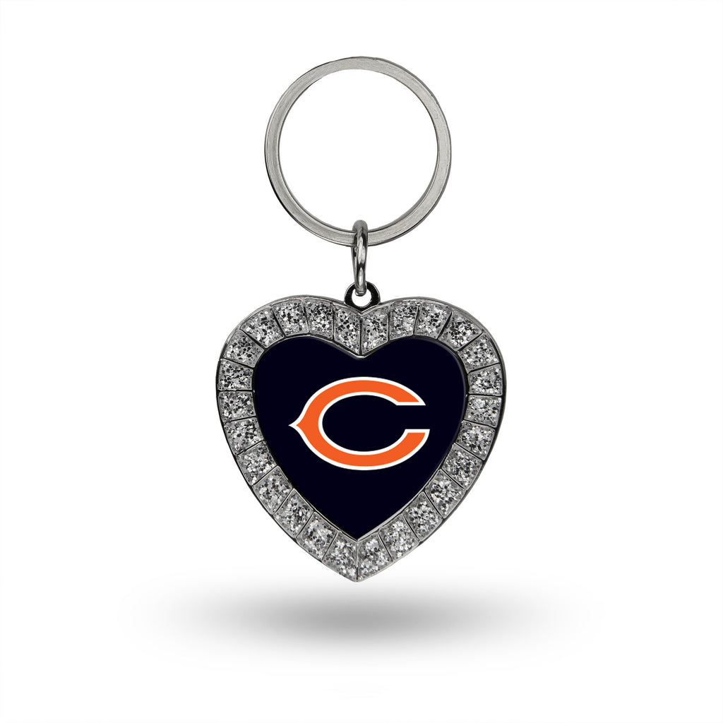 Rico NFL Chicago Bears Rhinestone Heart Key Chain