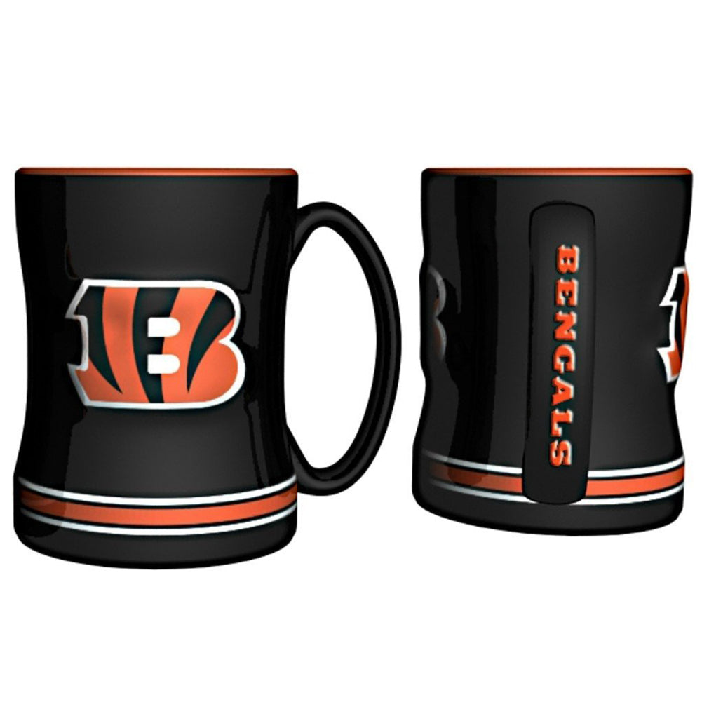 Boelter NFL Cincinnati Bengals Sculpted Relief Mug Team Color 14oz