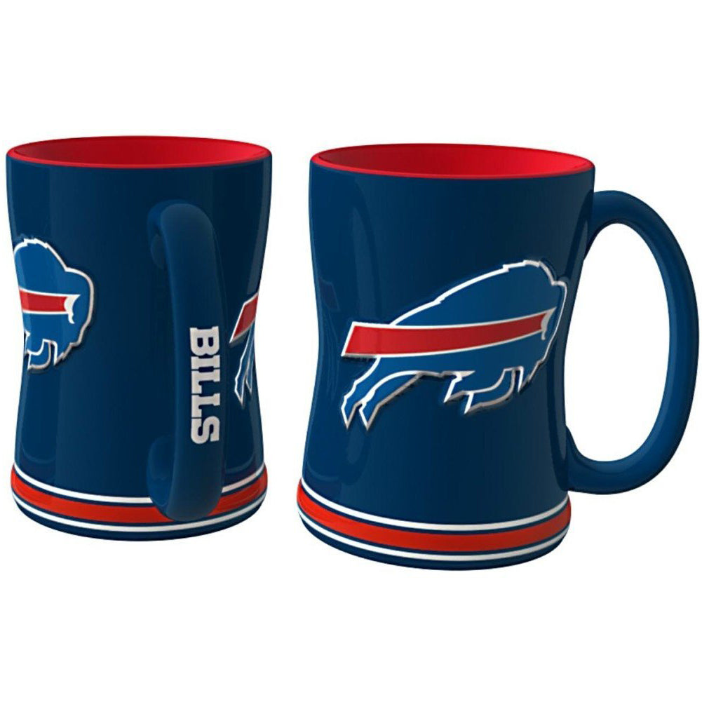 Boelter NFL Buffalo Bills Sculpted Relief Mug Team Color 14oz
