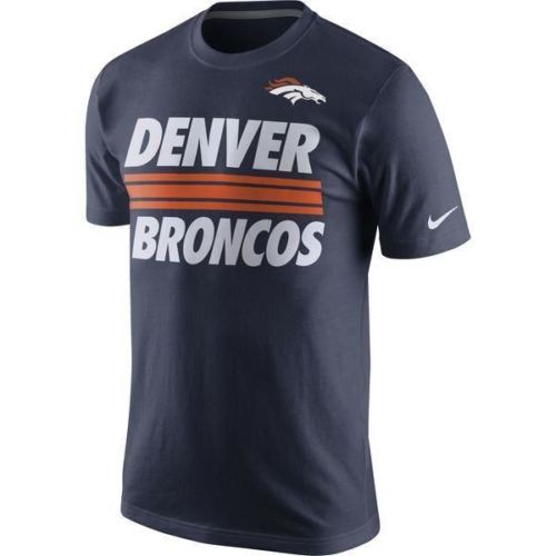 Nike NFL Men's Denver Broncos Team Stripe Big Logo T-Shirt
