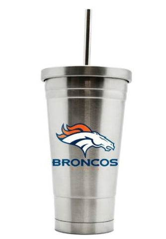 Denver Broncos Stainless Steel Double Wall Insulated Tumbler. -I