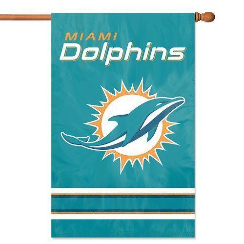 Party Animal NFL Miami Dolphins House Banner Flag Aqua  28" x 44"