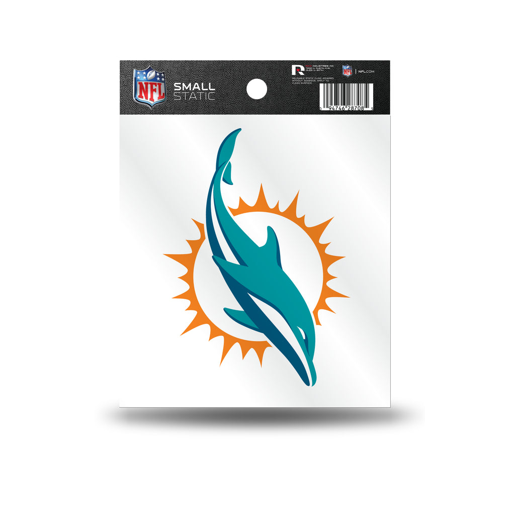 Rico NFL Miami Dolphins Logo Static Cling Auto Decal Car Sticker Small SS