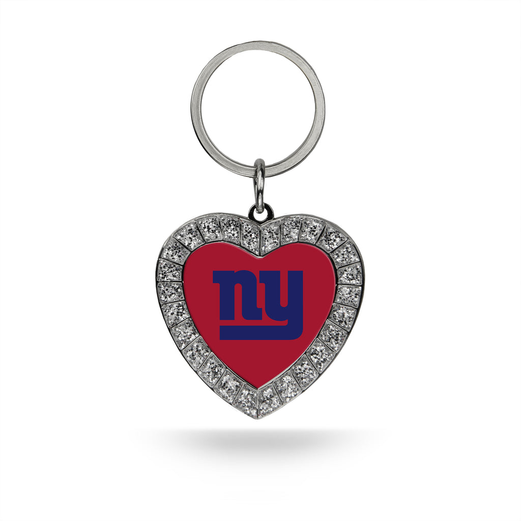 Rico NFL New York Giants Rhinestone Heart Key Chain