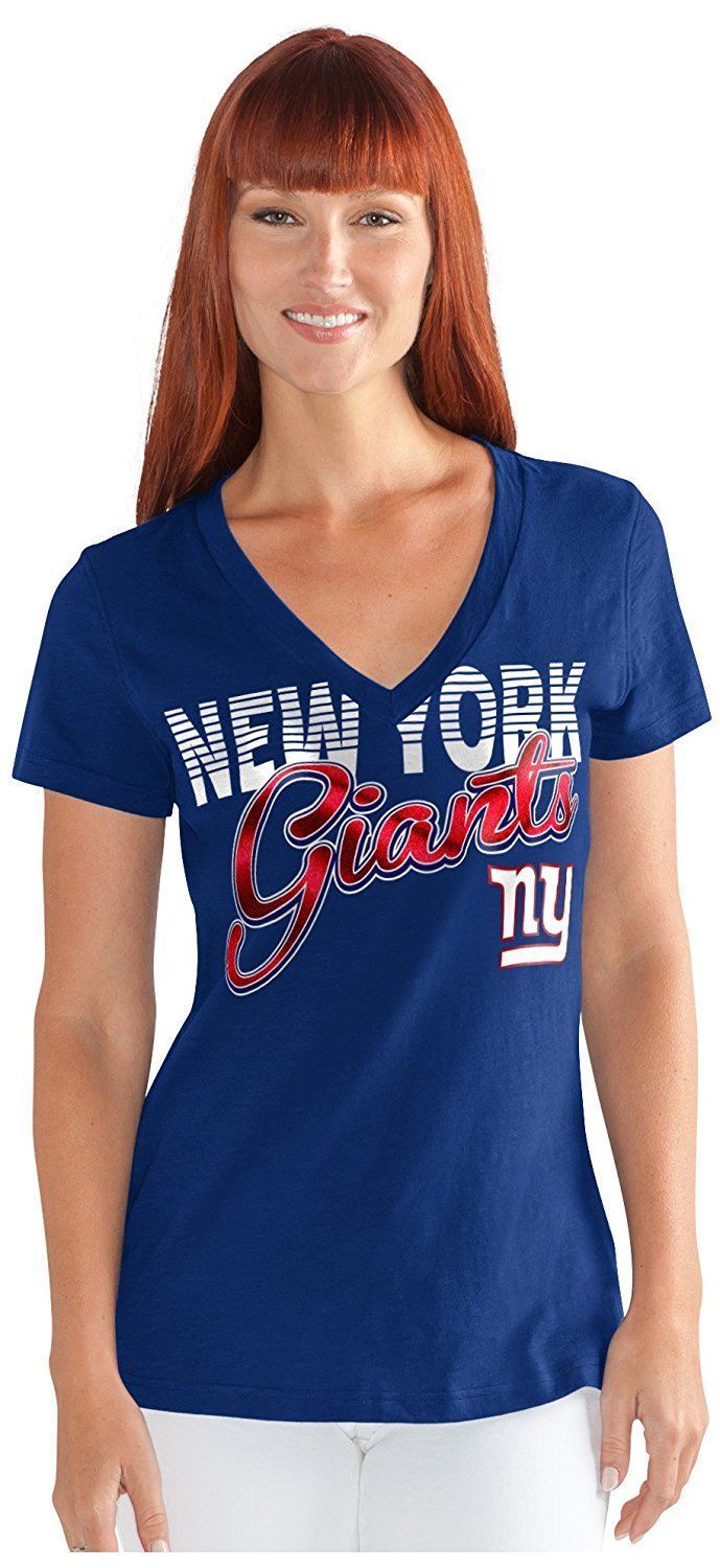 New York Giants Women’s Rhinestone Jersey Large NFL NY Shirt Womens Team  Apparel