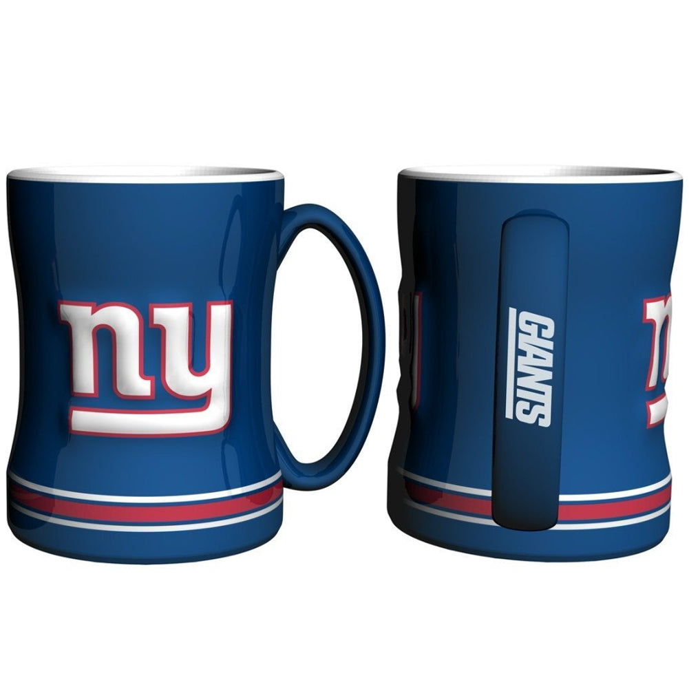 Boelter NFL New York Giants Sculpted Relief Mug Team Color 14oz
