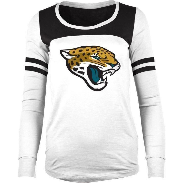 5th & Ocean NFL Women's Jacksonville Jaguars Hang Time Glitter Long Sleeve T-Shirt