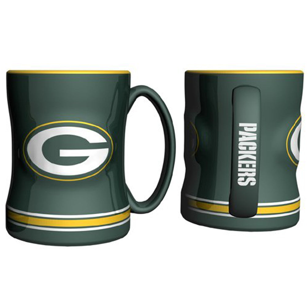 Boelter NFL Green Bay Packers Sculpted Relief Mug Team Color 14oz